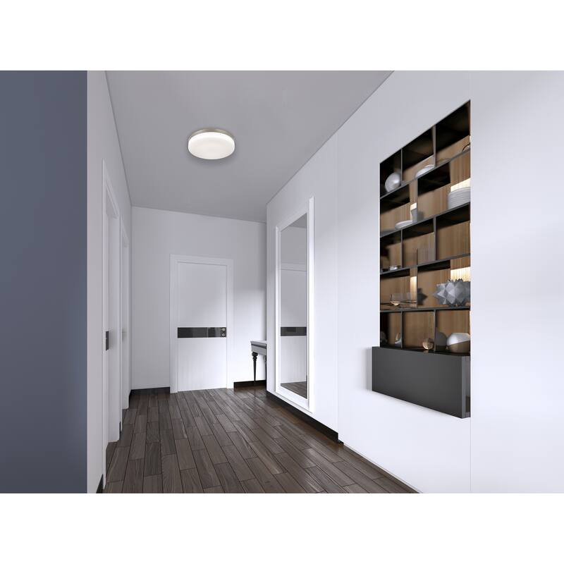 Oscar 19" Flush Mount - Satin Nickel