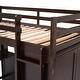 preview thumbnail 28 of 53, Modern Concise Style Twin Size Loft Bed with Build-In Ladder,Solid Pine Wood Frame and Wardrobe Beside,3-Drawers and Desk