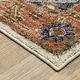 preview thumbnail 4 of 11, ROW ROW Gemma Bohemian Center Medallion Rust/ Blue Area Rug