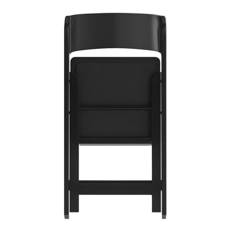 Set of 4 Commercial Resin Folding Event Chairs with Removable Padded Seats - 17.5"W x 18.25"D x 31.25"H