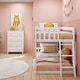 preview thumbnail 6 of 39, Max and Lily Twin over Twin Low Bunk Bed with Ladder on End