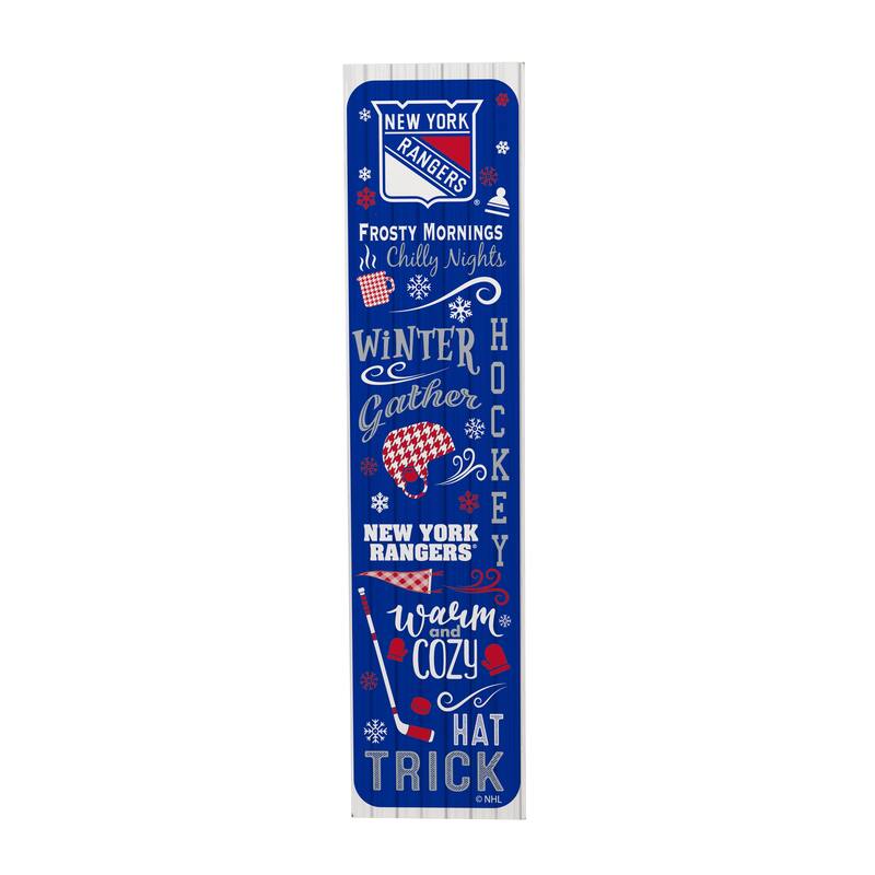 47" Double Sided Seasonal Porch Leaner, New York Rangers - 47" x 11.25"