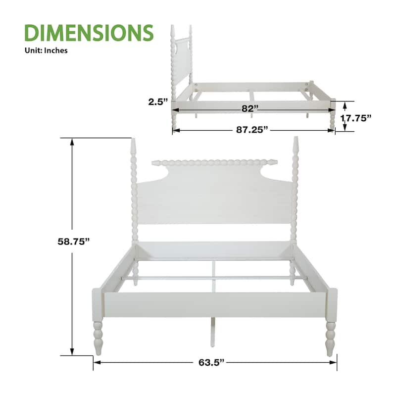 Spindle Queen Bed Set