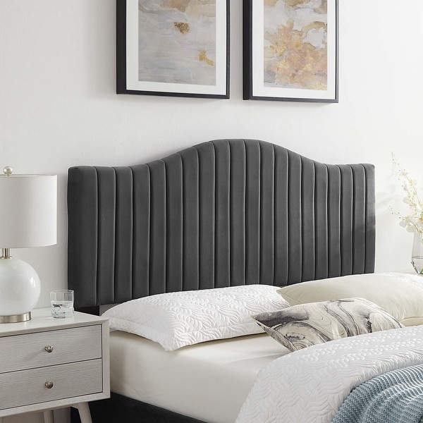 Brielle Channel Tufted Performance Velvet Full/Queen Headboard. Opens flyout.