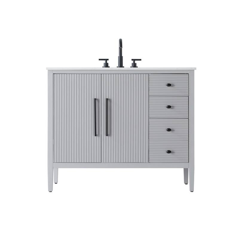 Elegant Lighting VF29642 Blakely 42" Free Standing Single Basin Vanity - Gray