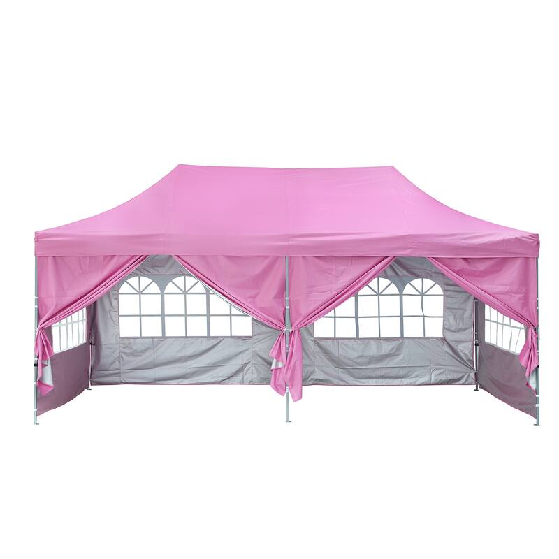 Ainfox 10x20Ft Pop up Canopy Tent Party Heavy Duty Instant Gazebo with 4 Removable Sidewalls