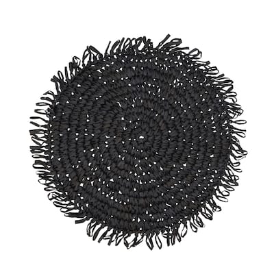Rustic Raffia Fringe Placemat (Set of 4)
