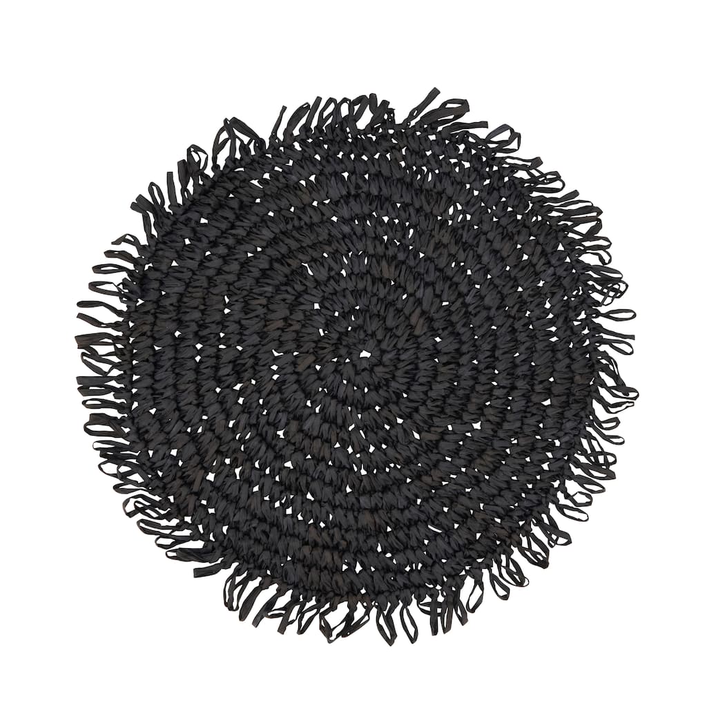 Rustic Raffia Fringe Placemat (Set of 4)