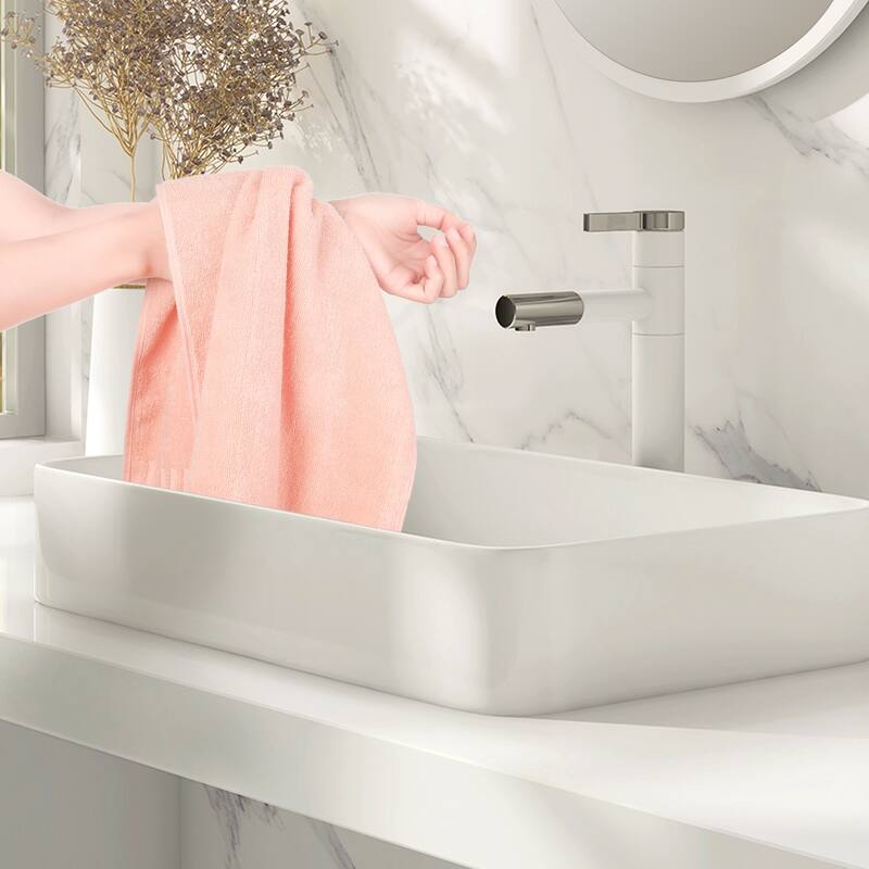 Striped Pattern 2 Pack Hand Towels, Cotton Comfortable Hand Towels for Bathroom, Kitchen 14" x 30"
