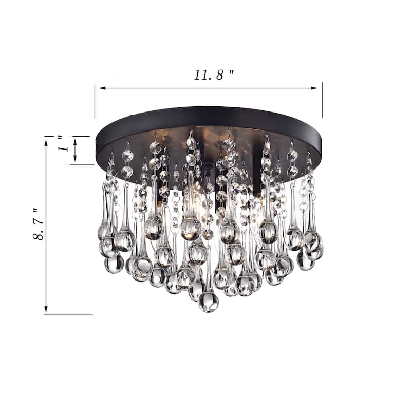Scelene Crystal 4-light Flush Mount