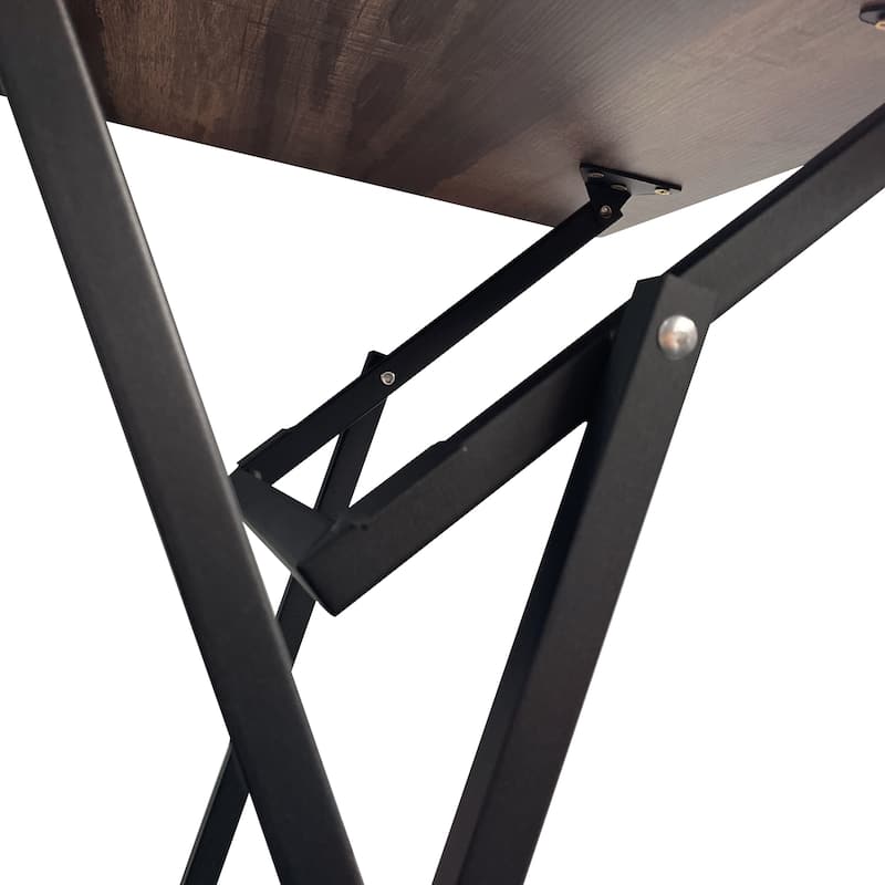 No Assembly Required TV Trays for Eating Set of 4 with Stand,Folding Snack Tray Table Set,Folding TV Dining Tables