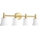 preview thumbnail 2 of 0, Quorum International Rossington 4 Light 30" Wide Bathroom Vanity Light Aged Brass / Satin Opal