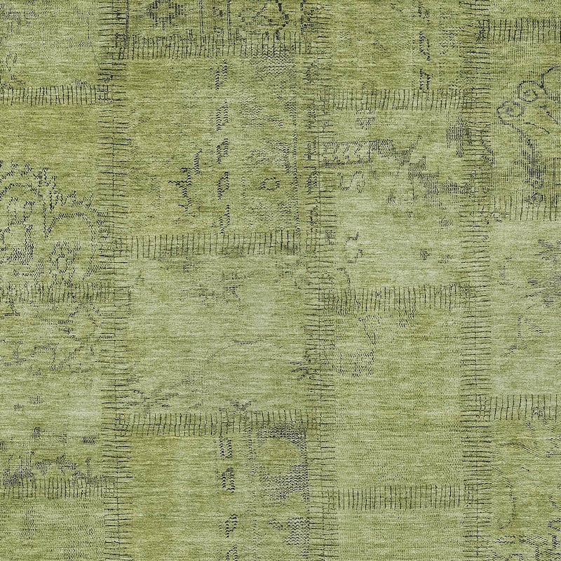 HomeRoots Patchwork Transitional Rectangle Outdoor Rug