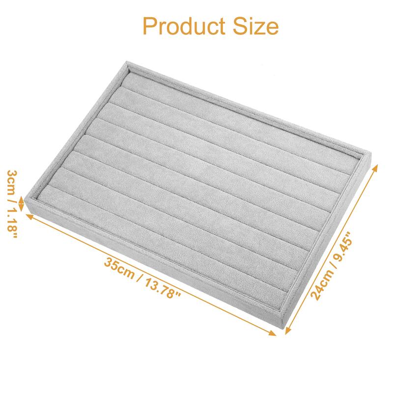 Velvet Ring Jewelry Tray Stackable Tray Showcase for Rings Earrings