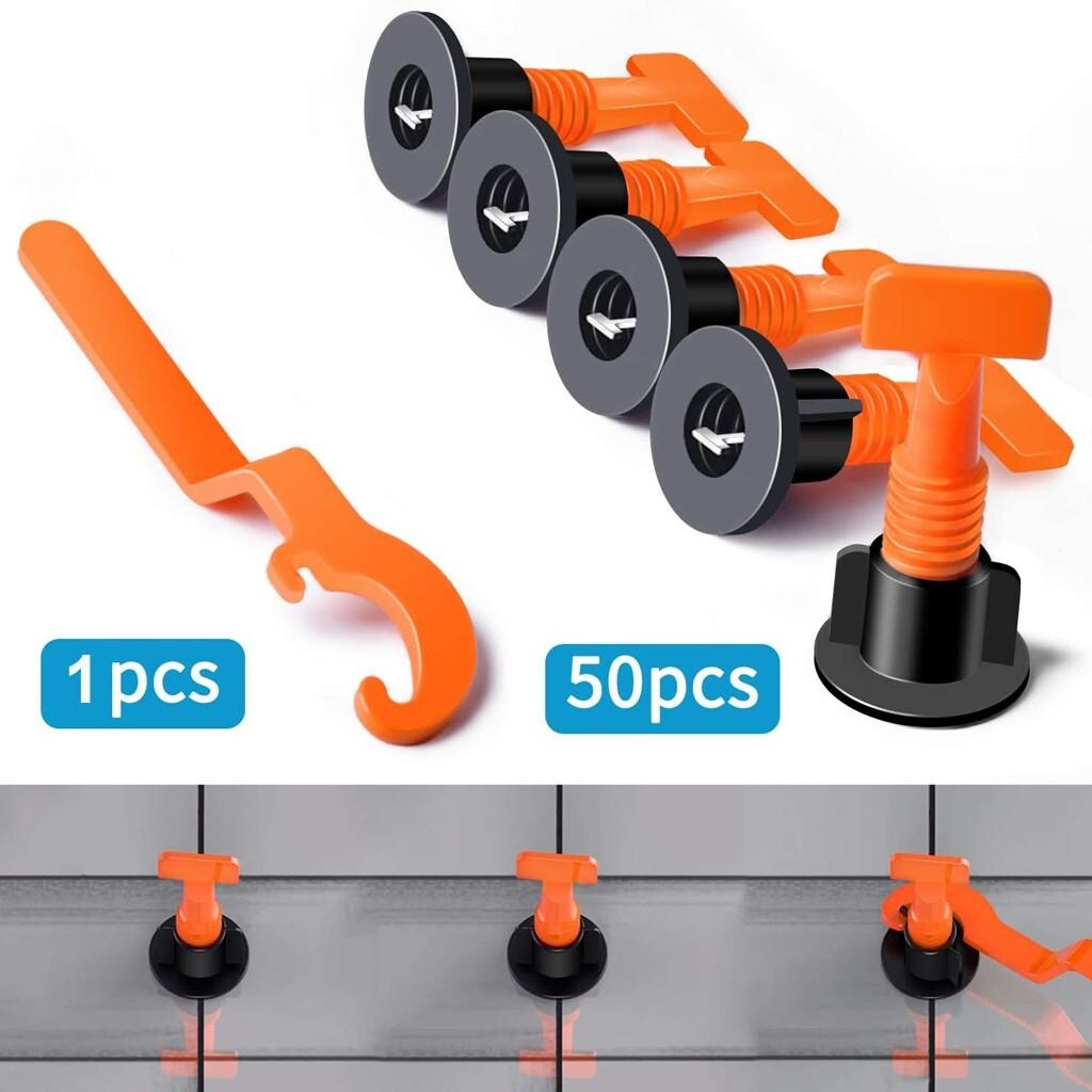75pcs /Set Reusable Tile Leveling Positioning System Leveler T-lock Floor Tool 