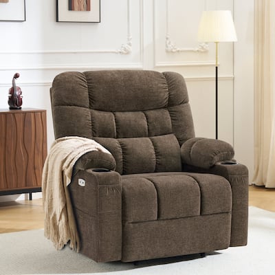 MCombo Extra Wide Dual Motor Power Lift Recliner Chair With Dual Heating, Infinite Position, Fabric Upholstered