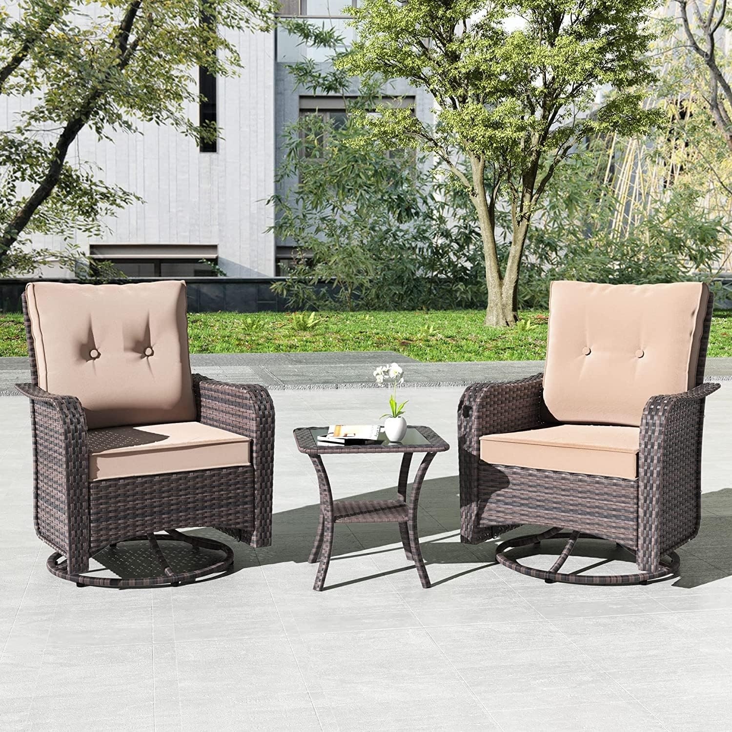 Swivel rocking clearance chair patio set