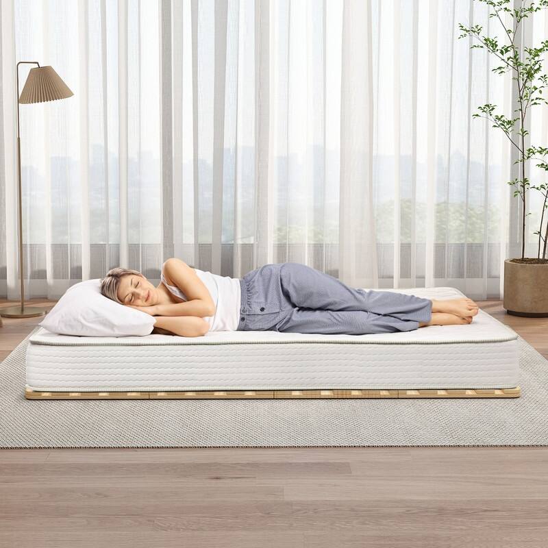 Solid Pine Wood Foldable Slatted Bed, Tatami Mat Floor Sleep Bedding