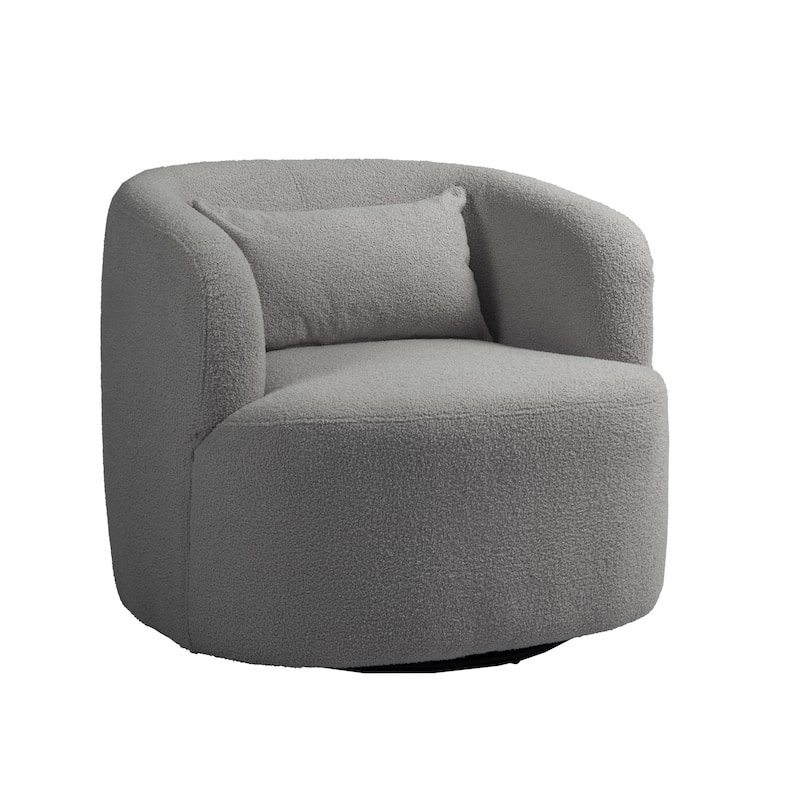 Single Accent Chair Teddy Swivel Barrel Chairs