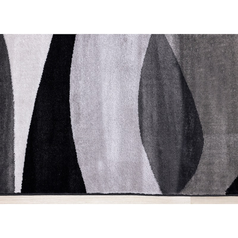Perry Collection - Black/Grey Drifts Rug