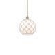 Option Antique Brass / White Glass with White Rope