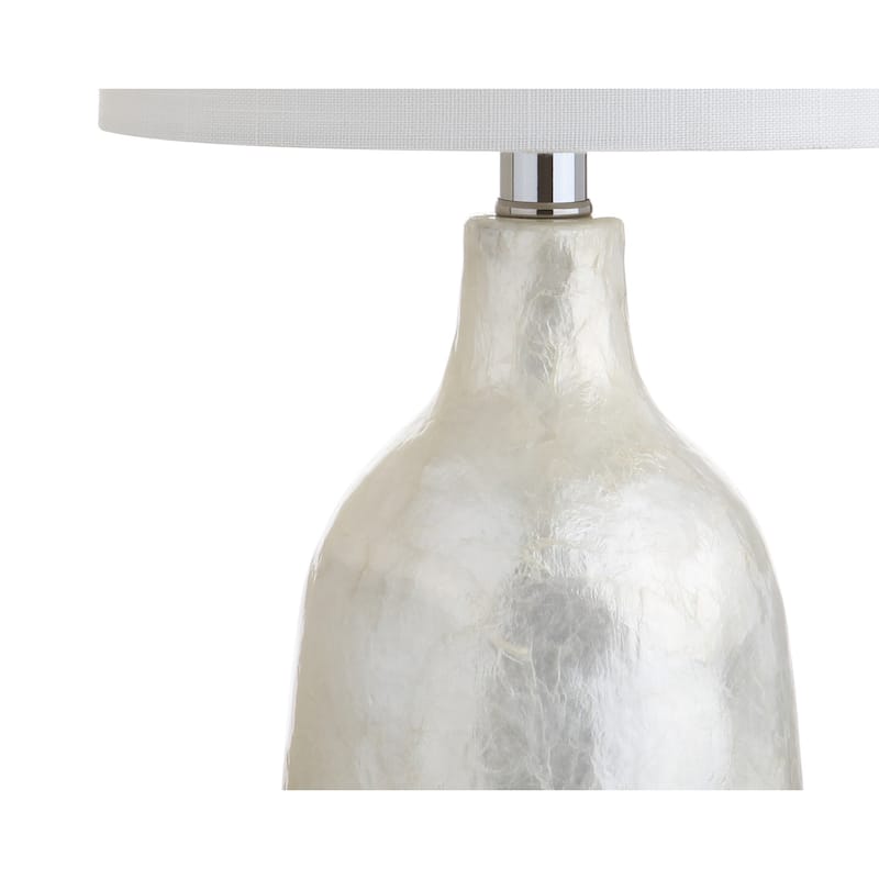 Louise 21" Seashell LED Table Lamp, Pearl by JONATHAN Y