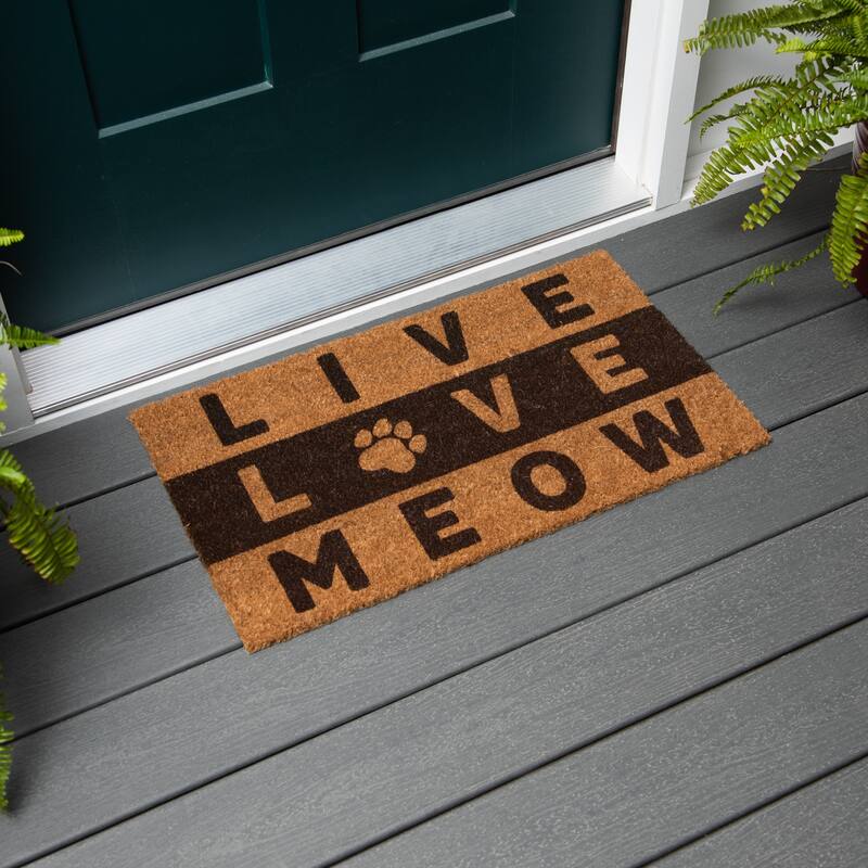 Live Love Meow Coir Mat