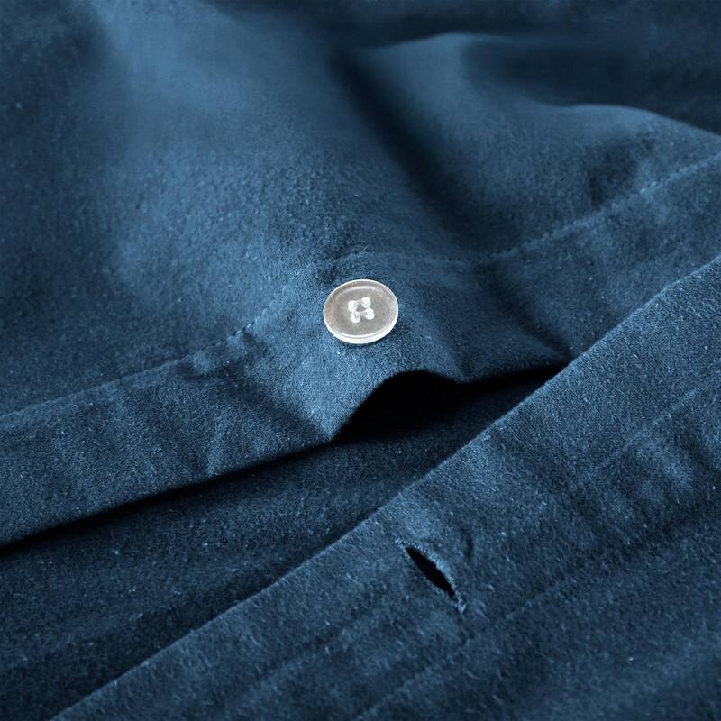 Superior Classic Solid Flannel Cotton Duvet Cover Set
