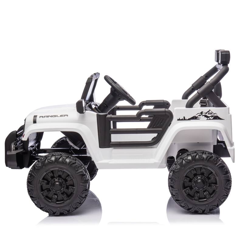 12V Ride-On Car for Kids with Remote Control, Four-Wheel Suspension, Music, Bluetooth, and MP3 for Ages 2-4