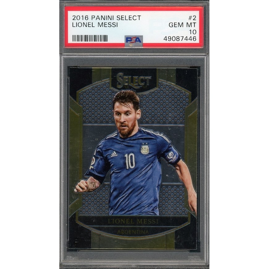 Lionel Messi 2016 Panini Select Soccer Card #2 Graded PSA 10 - 8'6" x 11'6"