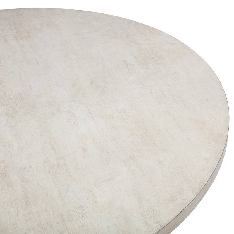 Best Master Furniture Artisa Beige Pedestal Round Dining Table - Beige/Black