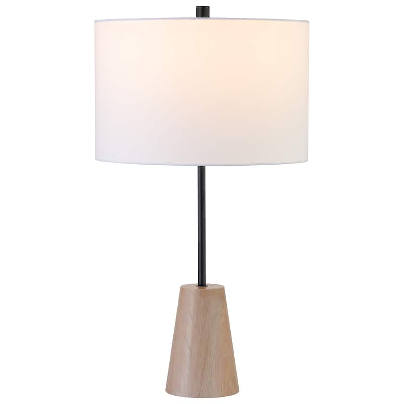 Killian 25.5" Limed Oak Table Lamp with Fabric Shade