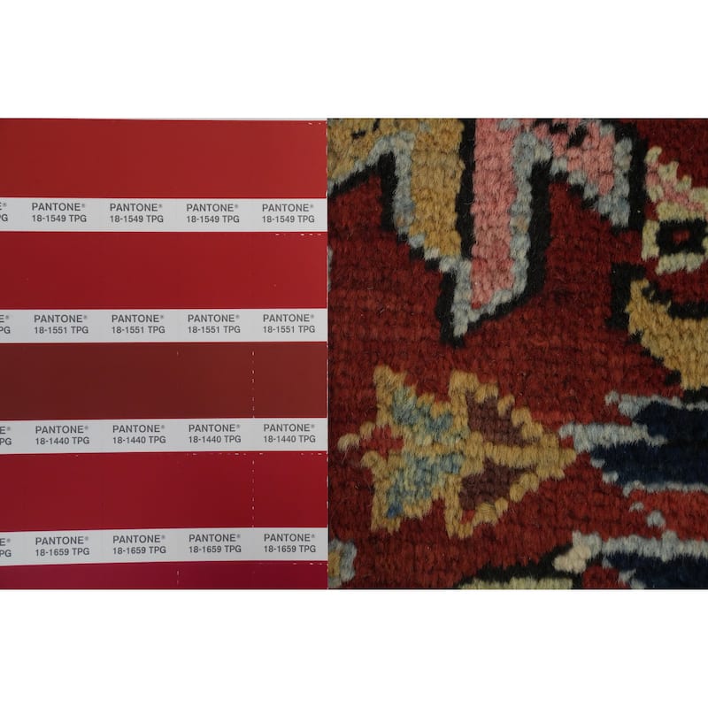 Hand Knotted Oriental 100% Wool Carpet Traditional Medallion Oranges & Rust Heriz (serapi) Area Rug - 10' 6'' X 8' 3''