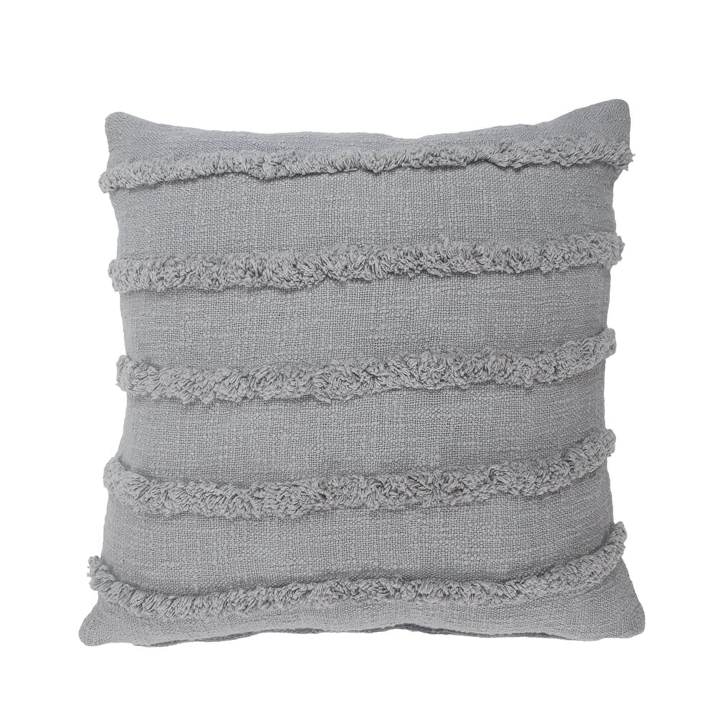 Sevita Birch Solid Natural Cotton Square Throw Pillow, Set of 2 or 4