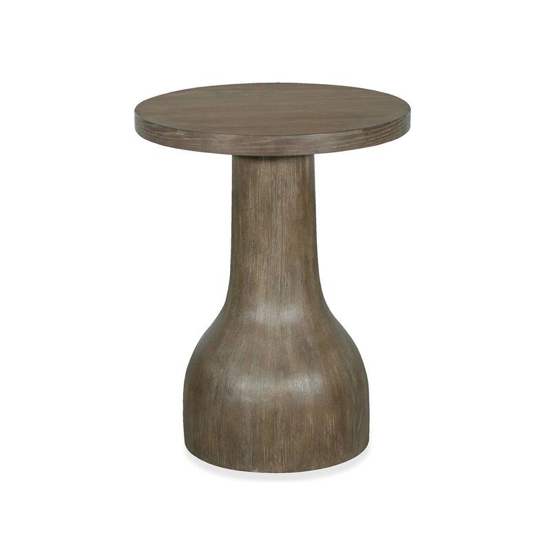Magnussen Home Bosley Lt. Brown Porpoise Round Accent Table - 20''W x 20''D x 26''H - 20''W x 20''D x 26''H