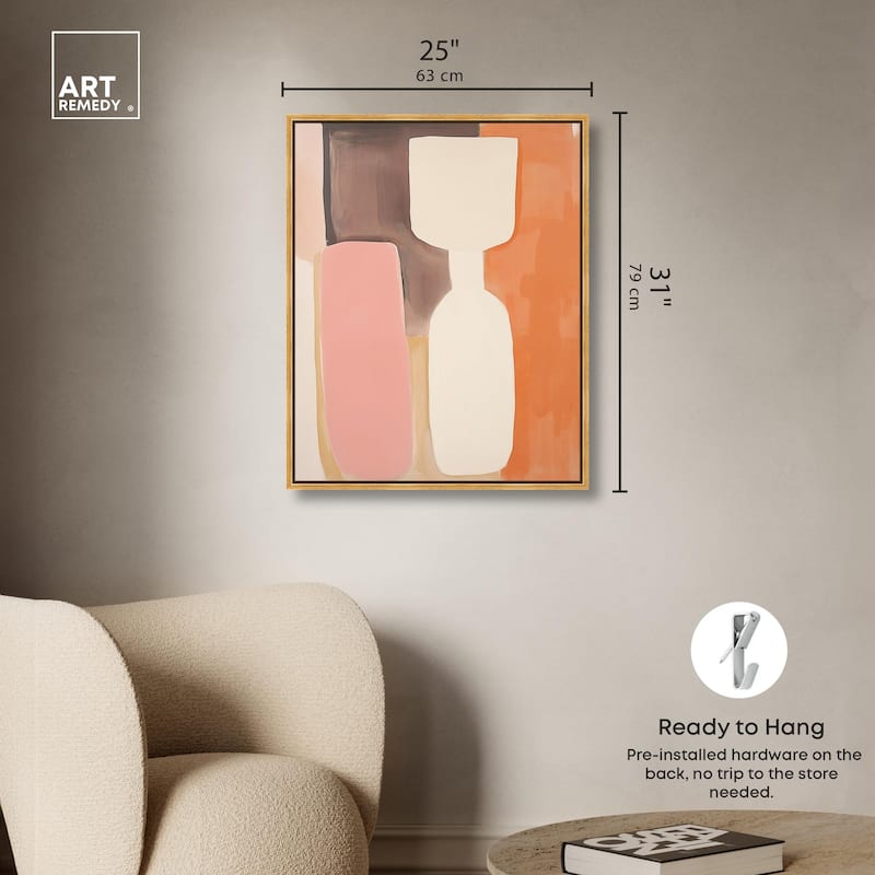 Peach Echoes I Canvas by Art Remedy