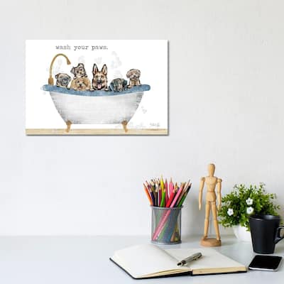 iCanvas "Wash Your Paws" by Marla Rae Canvas Print
