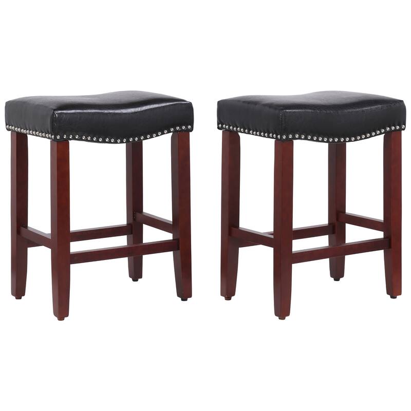 Jameson Upholstered Polyester Cherry 24 Inch Counter Stool (Set Of 2)