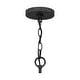 preview thumbnail 7 of 6, Lariat 3-Light Old Black Drum Pendant Light with Wooden Trim