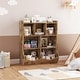 preview thumbnail 2 of 9, Toy Storage Cabinet Multi Shelf Bookcase for Kid's Bedroom - 11.8"D x 36"W x 42.5"H