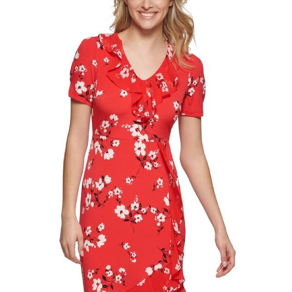 knee length dresses for ladies Karl Lagerfeld Tuxedo Style Maxi Dress