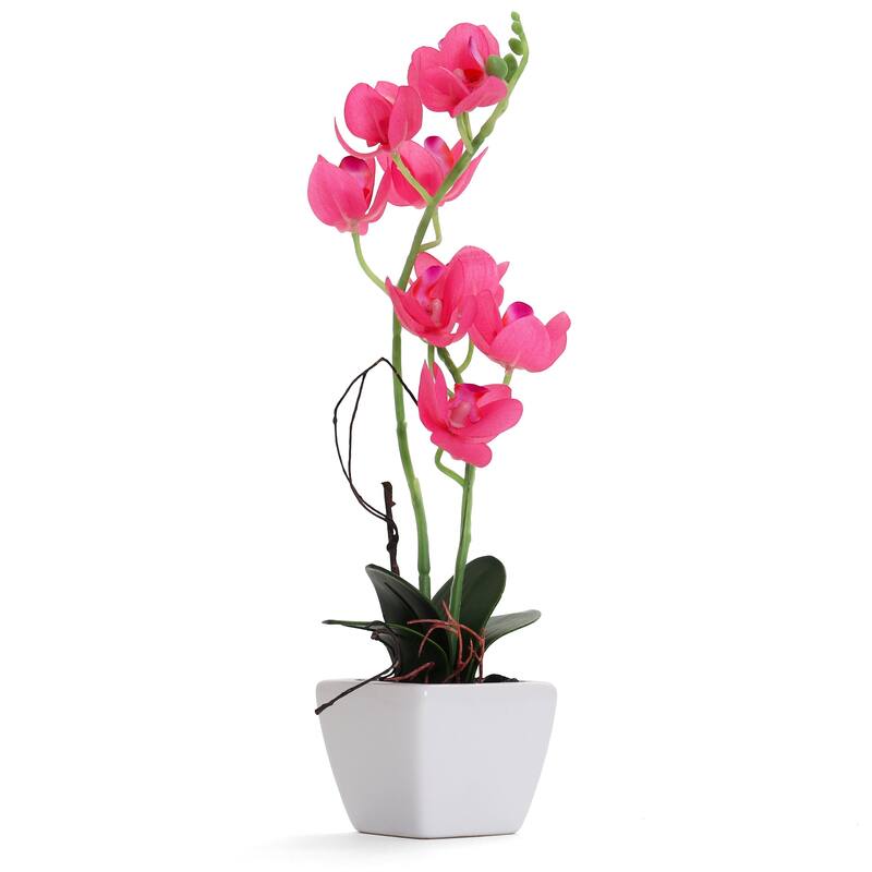 Hot Pink Artificial Orchid - Medium - Hot Pink