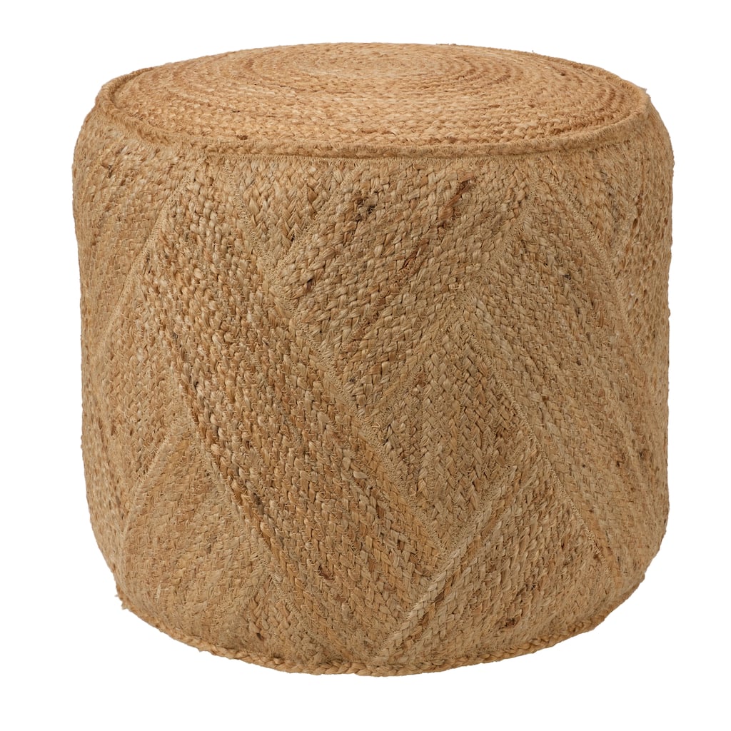 Lenore Handmade Solid Tan Cube Pouf