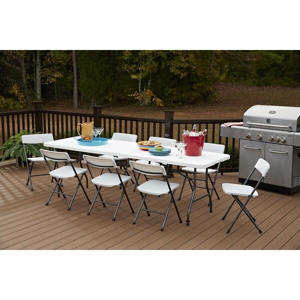COSCO Deluxe 8 ft. Fold-in-Half Indoor & Outdoor Blow Molded