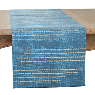 Dash Line Table Runner with Foil Print