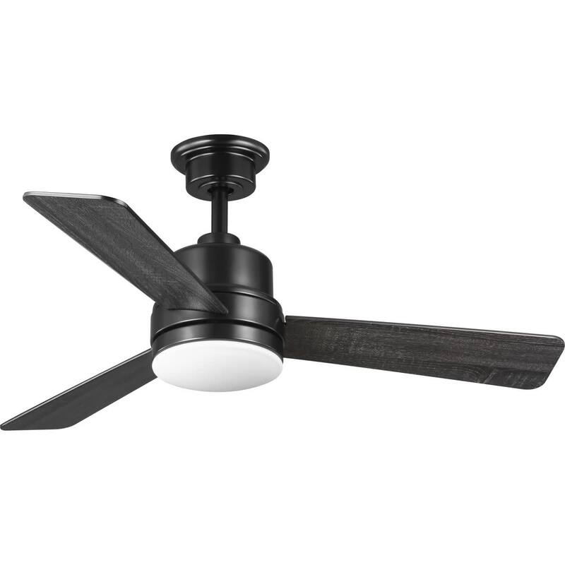 Progress Lighting Trevina II 44" 3 Blade LED Ceiling Fan with Wall - Black