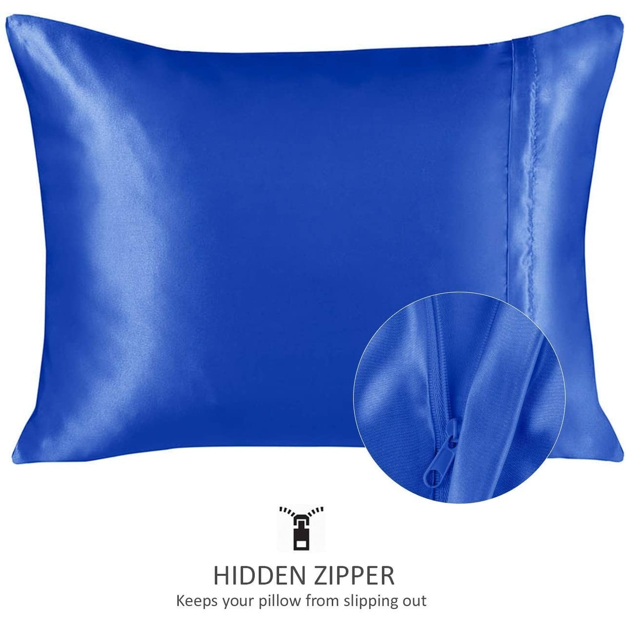 zippered satin pillowcase