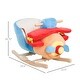 preview thumbnail 6 of 7, Kids Rocking Horse, Wooden Plush Ride-on Plane Chair Toy with Lullby Song and Seat Belt for 18 Month + - Multicolor