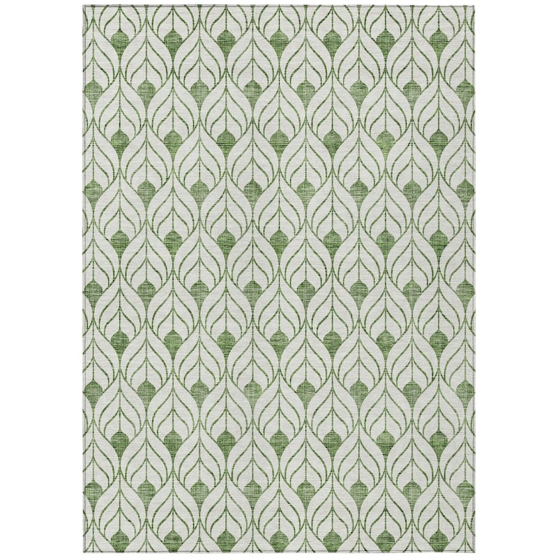 Machine Washable Indoor/ Outdoor Chantille Contempoary Geo Rug