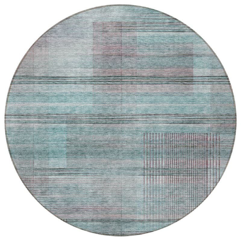 HomeRoots Striped Transitional Rectangle Outdoor Rug